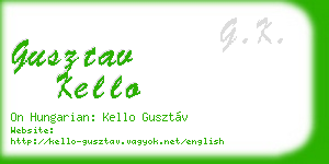gusztav kello business card